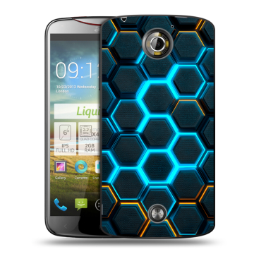 Пластиковый чехол на Acer Liquid S2 с принтом Неоновые соты Пластиковый чехол на Acer Liquid S2 с принтом Неоновые соты