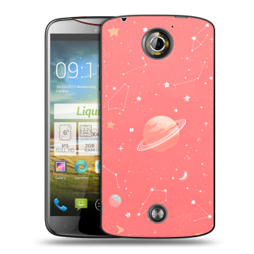 Пластиковый чехол на Acer Liquid S2 с принтом Розовый космос Пластиковый чехол на Acer Liquid S2 с принтом Розовый космос