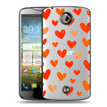 Пластиковый чехол на Acer Liquid S2 с принтом Сердечки Пластиковый чехол на Acer Liquid S2 с принтом Сердечки