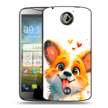 Пластиковый чехол на Acer Liquid S2 с принтом корги Пластиковый чехол на Acer Liquid S2 с принтом корги