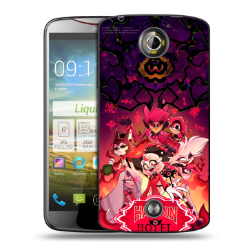 Пластиковый чехол на Acer Liquid S2 с принтом Hazbin Hotel Отель Хазбин Пластиковый чехол на Acer Liquid S2 с принтом Hazbin Hotel Отель Хазбин