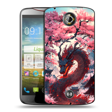 Пластиковый чехол на Acer Liquid S2 с принтом Дракон Японский Пластиковый чехол на Acer Liquid S2 с принтом Дракон Японский
