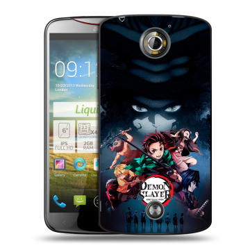 Пластиковый чехол на Acer Liquid S2 с принтом Demon Slayer Клинок рассекающий демонов