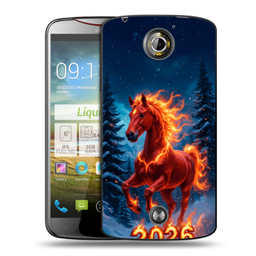 Пластиковый чехол на Acer Liquid S2 с принтом Новый год коня Пластиковый чехол на Acer Liquid S2 с принтом Новый год коня