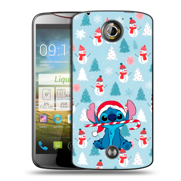 Пластиковый чехол на Acer Liquid S2 с принтом Стич Новый год Пластиковый чехол на Acer Liquid S2 с принтом Стич Новый год