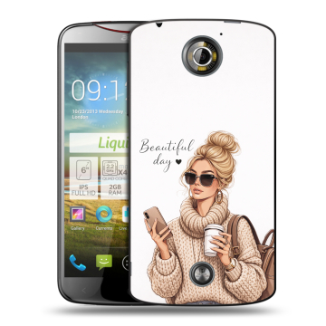 Пластиковый чехол на Acer Liquid S2 с принтом женский Пластиковый чехол на Acer Liquid S2 с принтом женский
