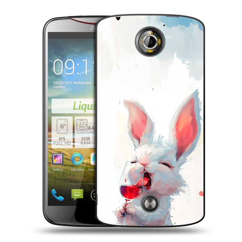 Пластиковый чехол на Acer Liquid S2 с принтом кролик зайчик Пластиковый чехол на Acer Liquid S2 с принтом кролик зайчик