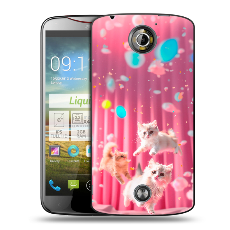 Пластиковый чехол на Acer Liquid S2 с принтом милые котики Пластиковый чехол на Acer Liquid S2 с принтом милые котики