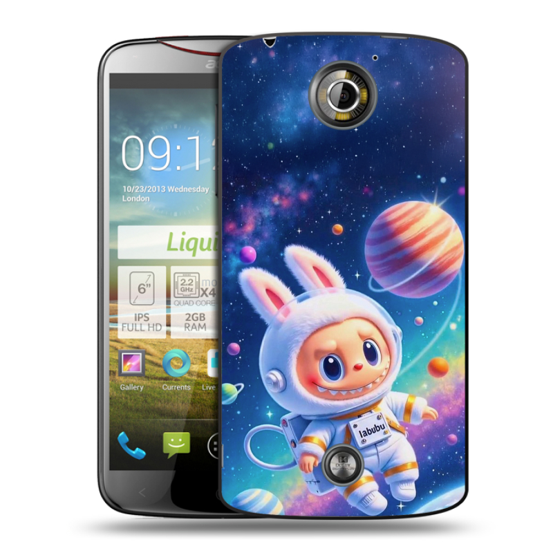 Пластиковый чехол на Acer Liquid S2 с принтом Labubu Лабубу Пластиковый чехол на Acer Liquid S2 с принтом Labubu Лабубу