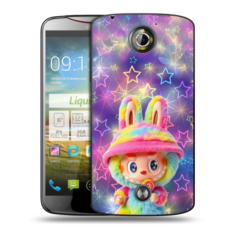 Пластиковый чехол на Acer Liquid S2 с принтом Labubu Лабубу Пластиковый чехол на Acer Liquid S2 с принтом Labubu Лабубу