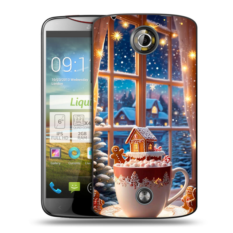 Пластиковый чехол на Acer Liquid S2 с принтом Новый год Пластиковый чехол на Acer Liquid S2 с принтом Новый год