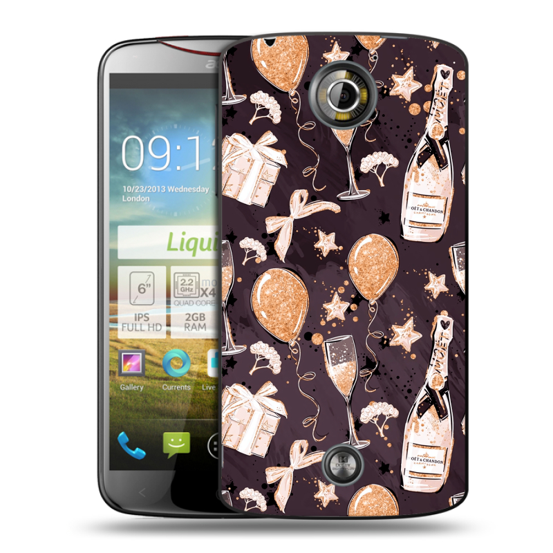 Пластиковый чехол на Acer Liquid S2 с принтом Новый год Пластиковый чехол на Acer Liquid S2 с принтом Новый год