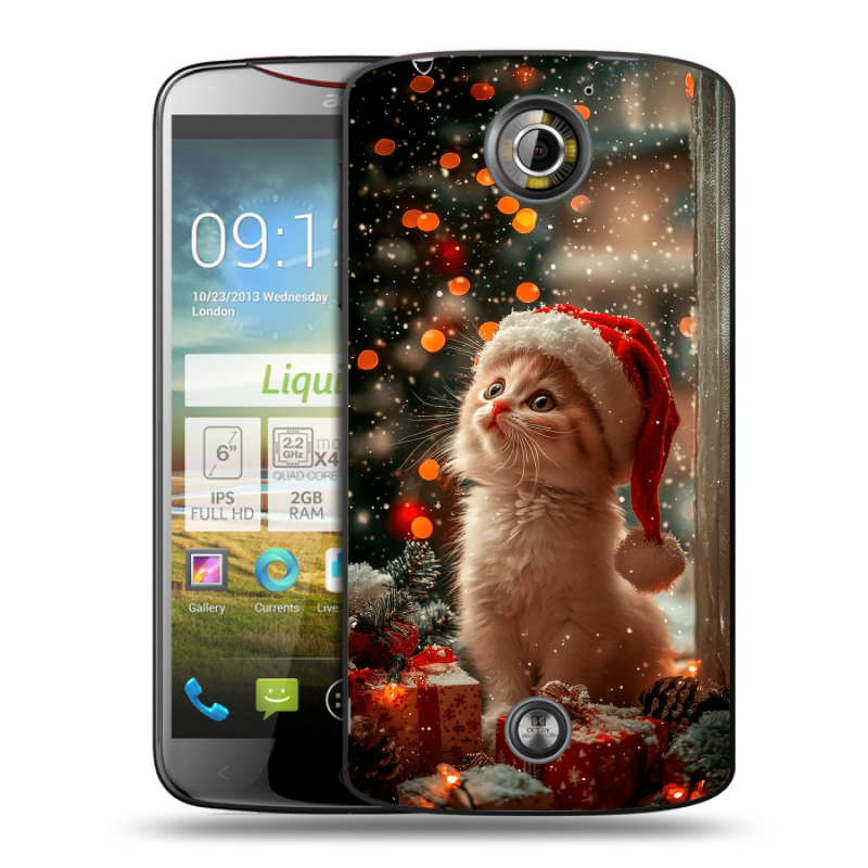 Пластиковый чехол на Acer Liquid S2 с принтом Новый год Пластиковый чехол на Acer Liquid S2 с принтом Новый год