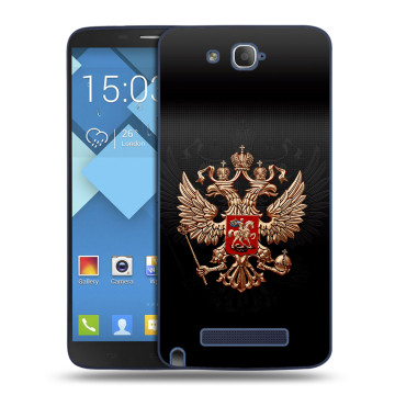 Пластиковый чехол на Alcatel One Touch Hero с принтом Герб России