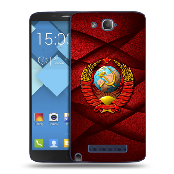 Пластиковый чехол на Alcatel One Touch Hero с принтом Герб СССР