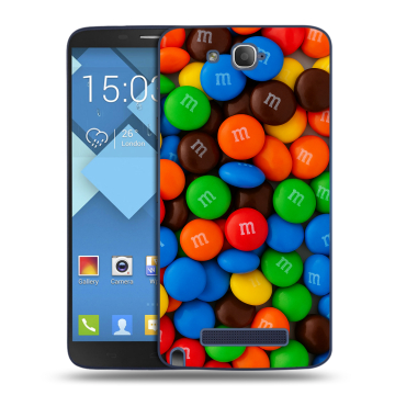 Пластиковый чехол на Alcatel One Touch Hero с принтом Конфеты