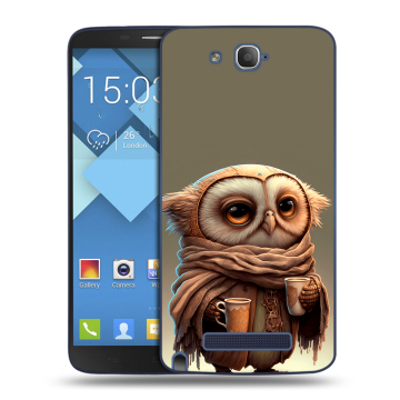 Пластиковый чехол на Alcatel One Touch Hero с принтом Сова