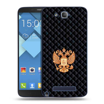 Пластиковый чехол на Alcatel One Touch Hero с принтом Герб России принт Пластиковый чехол на Alcatel One Touch Hero с принтом Герб России принт