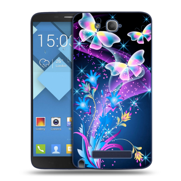 Пластиковый чехол на Alcatel One Touch Hero с принтом Бабочки Пластиковый чехол на Alcatel One Touch Hero с принтом Бабочки