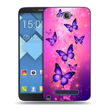 Пластиковый чехол на Alcatel One Touch Hero с принтом Бабочки Пластиковый чехол на Alcatel One Touch Hero с принтом Бабочки