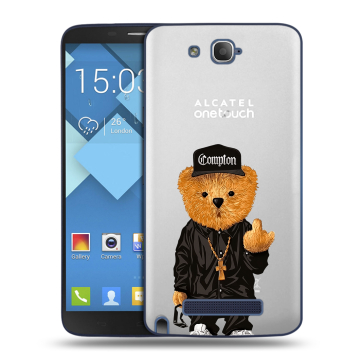 Пластиковый чехол на Alcatel One Touch Hero с принтом Мишка Пластиковый чехол на Alcatel One Touch Hero с принтом Мишка