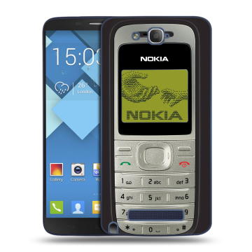 Пластиковый чехол на Alcatel One Touch Hero с принтом Ретро Нокия Пластиковый чехол на Alcatel One Touch Hero с принтом Ретро Нокия