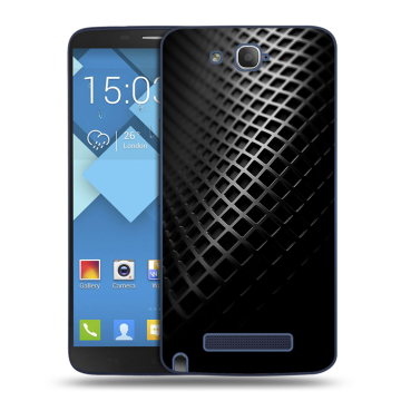 Пластиковый чехол на Alcatel One Touch Hero с принтом Текстура металла Пластиковый чехол на Alcatel One Touch Hero с принтом Текстура металла