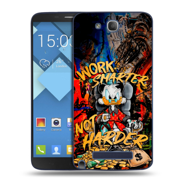 Пластиковый чехол на Alcatel One Touch Hero с принтом Дональд Дак Деньги Пластиковый чехол на Alcatel One Touch Hero с принтом Дональд Дак Деньги