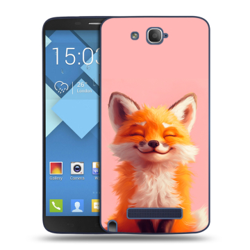 Пластиковый чехол на Alcatel One Touch Hero с принтом милая лиса Пластиковый чехол на Alcatel One Touch Hero с принтом милая лиса