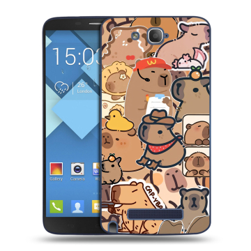 Пластиковый чехол на Alcatel One Touch Hero с принтом капибара