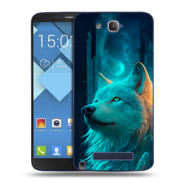 Пластиковый чехол на Alcatel One Touch Hero с принтом бабочки саккура