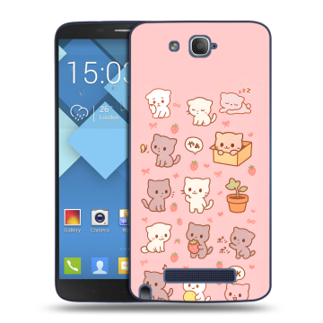 Пластиковый чехол на Alcatel One Touch Hero с принтом Hello Kitty Хелоу Кити