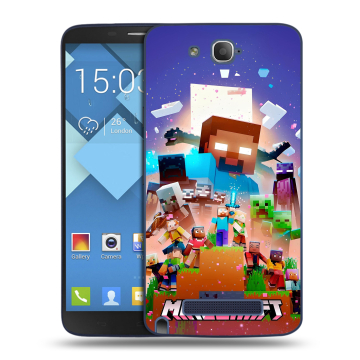 Пластиковый чехол на Alcatel One Touch Hero с принтом Майнкрафт Minecraft Пластиковый чехол на Alcatel One Touch Hero с принтом Майнкрафт Minecraft