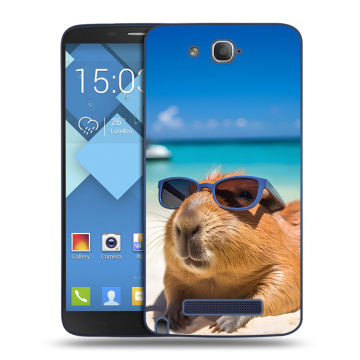 Пластиковый чехол на Alcatel One Touch Hero с принтом Капибара Пластиковый чехол на Alcatel One Touch Hero с принтом Капибара