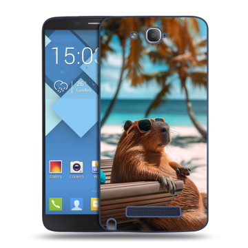 Пластиковый чехол на Alcatel One Touch Hero с принтом Капибара Пластиковый чехол на Alcatel One Touch Hero с принтом Капибара