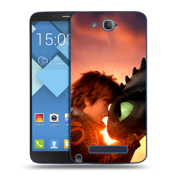 Пластиковый чехол на Alcatel One Touch Hero с принтом Как приручить дракона