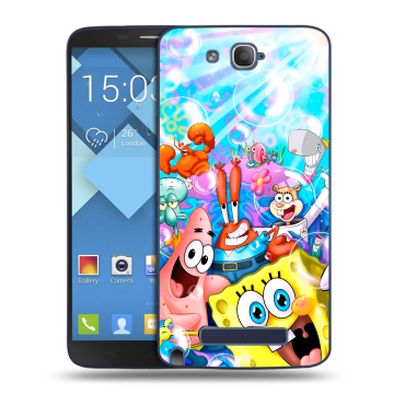 Пластиковый чехол на Alcatel One Touch Hero с принтом спанчбоб спанч боб Пластиковый чехол на Alcatel One Touch Hero с принтом спанчбоб спанч боб