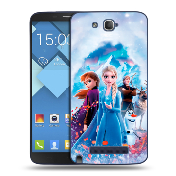 Пластиковый чехол на Alcatel One Touch Hero с принтом Холодное сердце Frozen Пластиковый чехол на Alcatel One Touch Hero с принтом Холодное сердце Frozen