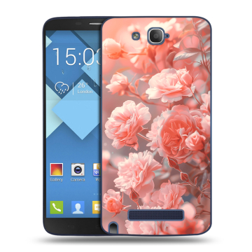 Пластиковый чехол на Alcatel One Touch Hero с принтом Розы цветы Пластиковый чехол на Alcatel One Touch Hero с принтом Розы цветы