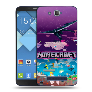 Пластиковый чехол на Alcatel One Touch Hero с принтом Майнкрафт Minecraft Пластиковый чехол на Alcatel One Touch Hero с принтом Майнкрафт Minecraft