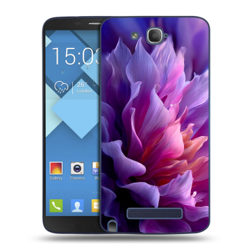 Пластиковый чехол на Alcatel One Touch Hero с принтом женский цветы Пластиковый чехол на Alcatel One Touch Hero с принтом женский цветы