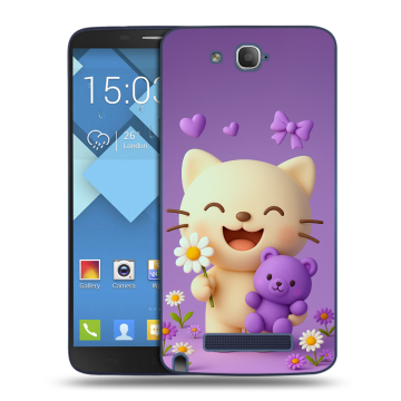 Пластиковый чехол на Alcatel One Touch Hero с принтом для девочек Пластиковый чехол на Alcatel One Touch Hero с принтом для девочек
