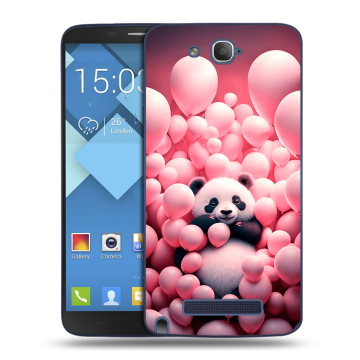 Пластиковый чехол на Alcatel One Touch Hero с принтом Панда