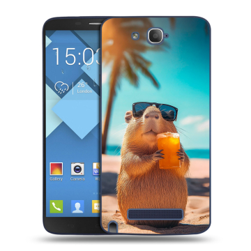 Пластиковый чехол на Alcatel One Touch Hero с принтом Капибара Пластиковый чехол на Alcatel One Touch Hero с принтом Капибара