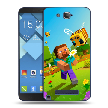 Пластиковый чехол на Alcatel One Touch Hero с принтом Майнкрафт Minecraft Пластиковый чехол на Alcatel One Touch Hero с принтом Майнкрафт Minecraft