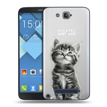 Пластиковый чехол на Alcatel One Touch Hero с принтом Котенок Пластиковый чехол на Alcatel One Touch Hero с принтом Котенок