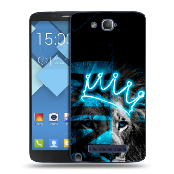 Пластиковый чехол на Alcatel One Touch Hero с принтом Король лев