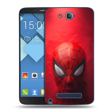 Пластиковый чехол на Alcatel One Touch Hero с принтом Spiderman Человек паук Пластиковый чехол на Alcatel One Touch Hero с принтом Spiderman Человек паук