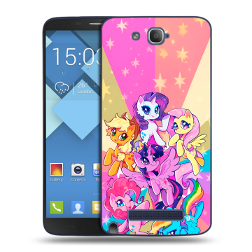 Пластиковый чехол на Alcatel One Touch Hero с принтом My little pony Дружба чудо Пластиковый чехол на Alcatel One Touch Hero с принтом My little pony Дружба чудо