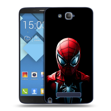 Пластиковый чехол на Alcatel One Touch Hero с принтом Spiderman Человек паук Пластиковый чехол на Alcatel One Touch Hero с принтом Spiderman Человек паук